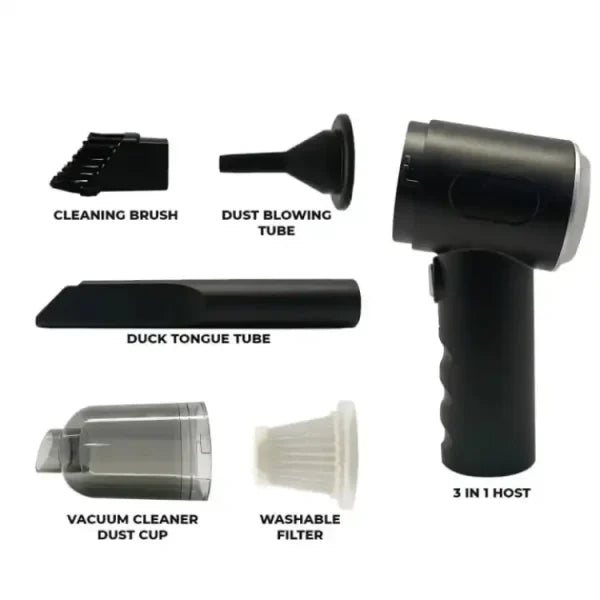 3 in 1 portable vacuum cleaner duster Blower Air pump wireless hand-held cleaning for car Home