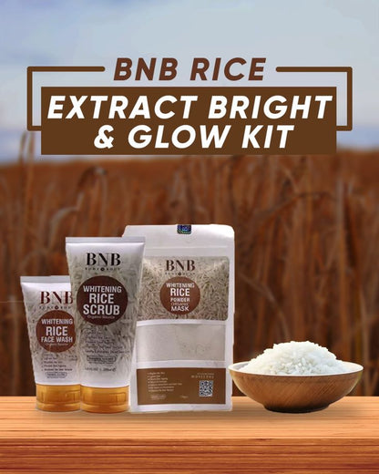 Bnb Whitening Rice Extract Bright & Glow Kit (with Box)