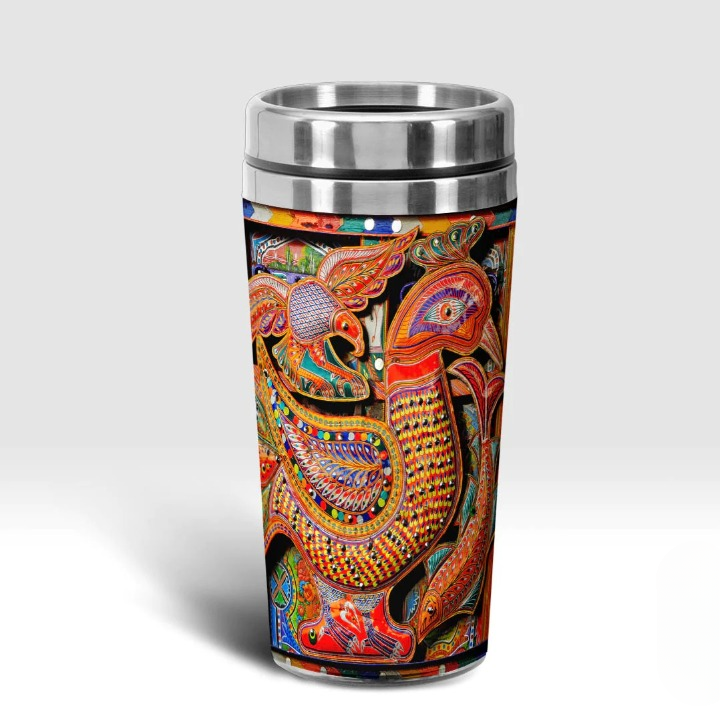 coffee lover gift travel mug 600ml snake design