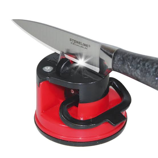 Knife sharpener with suction pad