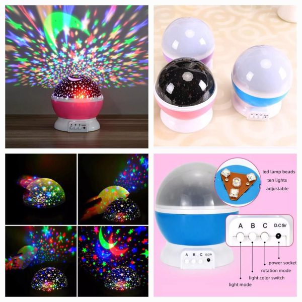 LED Rotating night light projector starry sky romantic led usb lamp