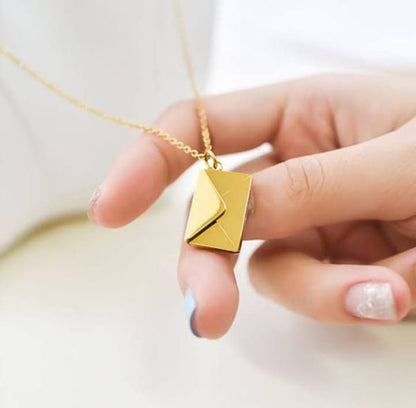 Love letter Envelop pendent for girls-golden color