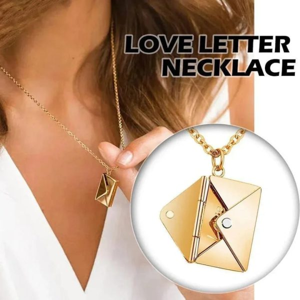 Love letter Envelop pendent for girls-golden color