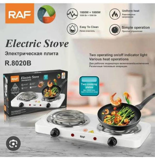 Premium Brand Raf New Arrival countertop coil hotplate stove cooktop double flat Burners electric Hot plate double electric stove