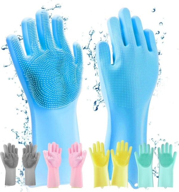 Silicone washing full finger Gloves - for Home