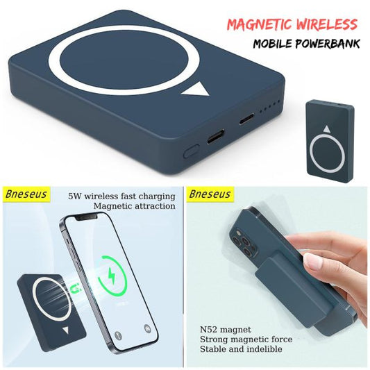 Wireless Magnetic 5000 mah iphone power bank (wireless and wire both option)