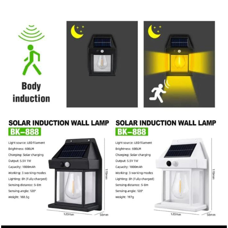 Solar Interaction Wall Lamp With Motion Sensor Security