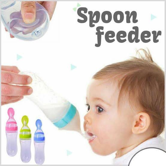 Silicone Baby Bottle With Spoon Fooder Supplement Rice Cereal Bottles Squeeze Spoon Milk Feeding Bottle Cup