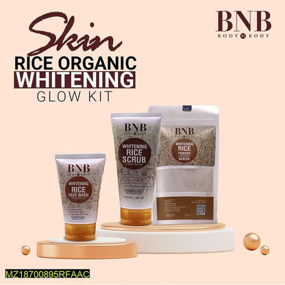 Bnb Whitening Rice Extract Bright & Glow Kit (with Box)